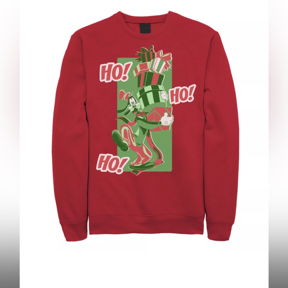Disney's Goofy Men's Ho Ho Ho Christmas Portrait Sweatshirt